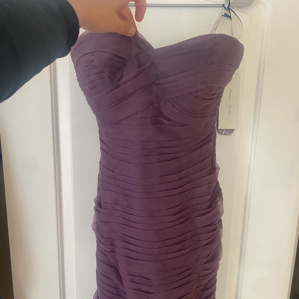 Monique Lhuillier lavender mermaid style dress